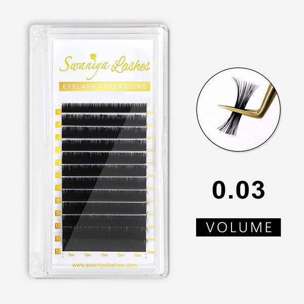 0.03mm Cashmere Mega Volume Eyelash Extensions - Swaniyalashes