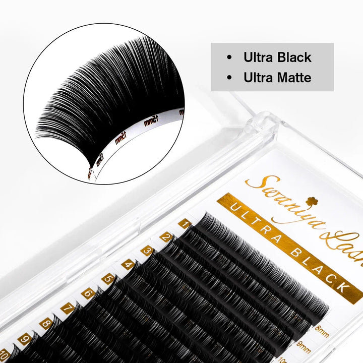 Mega Volume Lashes 0.03mm Ultra Black Materials - Swaniyalashes