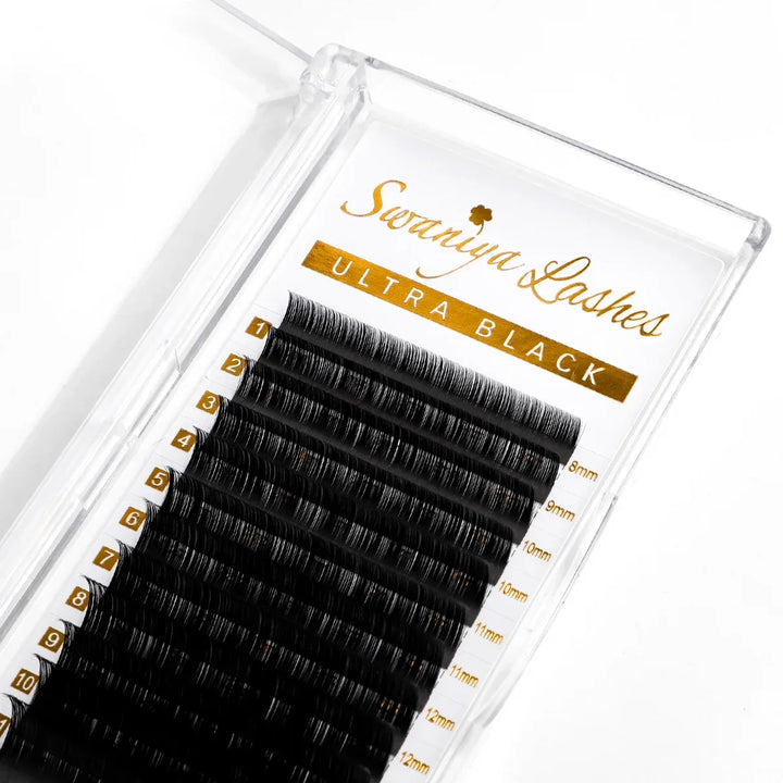 Mega Volume Lashes 0.03mm Ultra Black Materials - Swaniyalashes