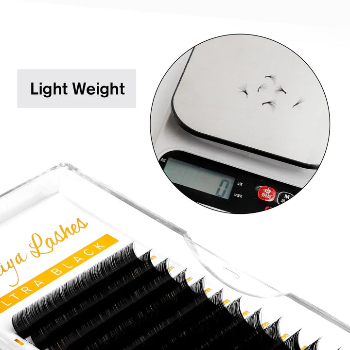 Volume Lash Extensions 0.05mm Ultra Black Materials - Swaniyalashes
