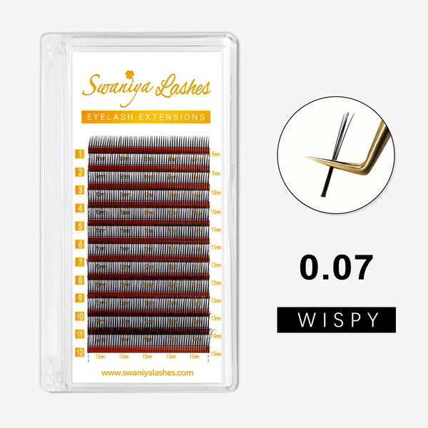 0.07mm Cashmere Volume Wispy Eyelash Extensions - Swaniyalashes