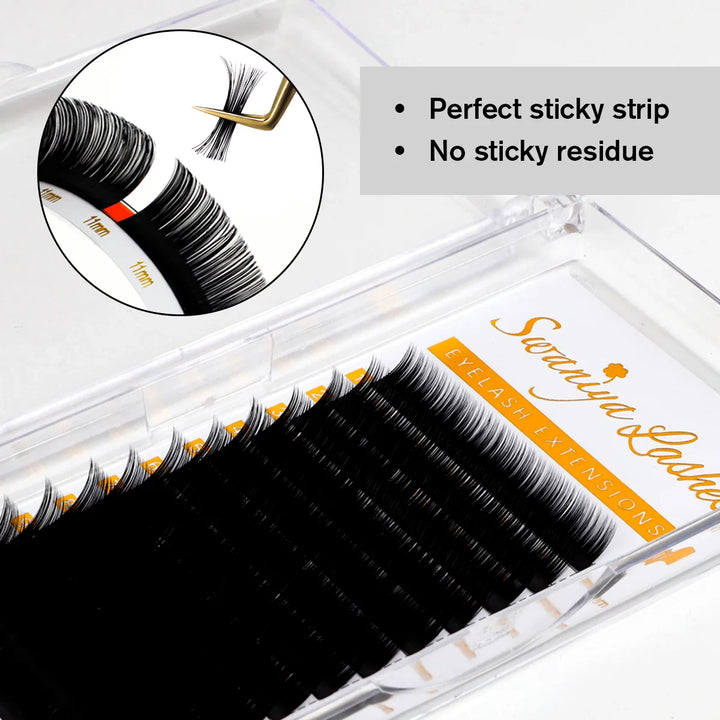 0.07mm Cashmere Russian Volume Eyelash Extensions - Swaniyalashes