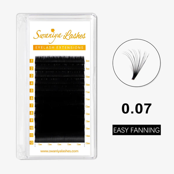 0.07mm Cashmere Easy Fanning Eyelash Extensions - Swaniyalashes