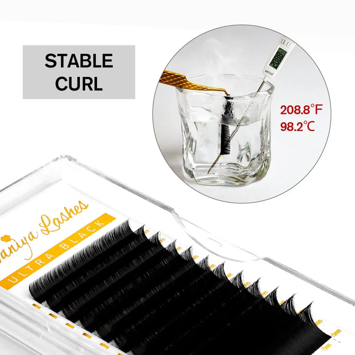 Ultra Black Volume Lashes 0.07mm - Swaniyalashes