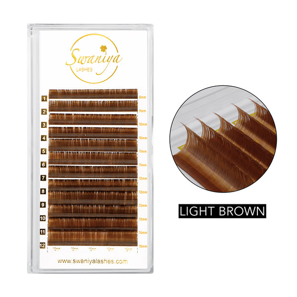 Light Brown Lashes - Swaniyalashes