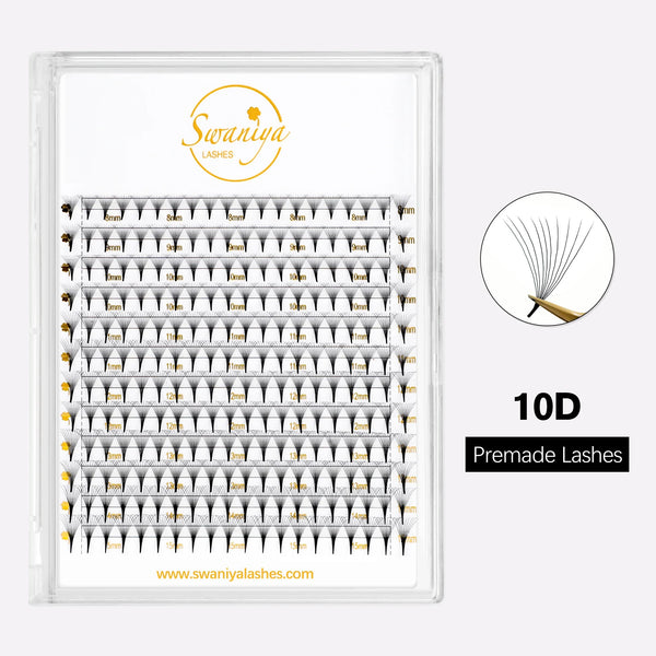 10D Premade Lashes (240 fans) - Swaniyalashes