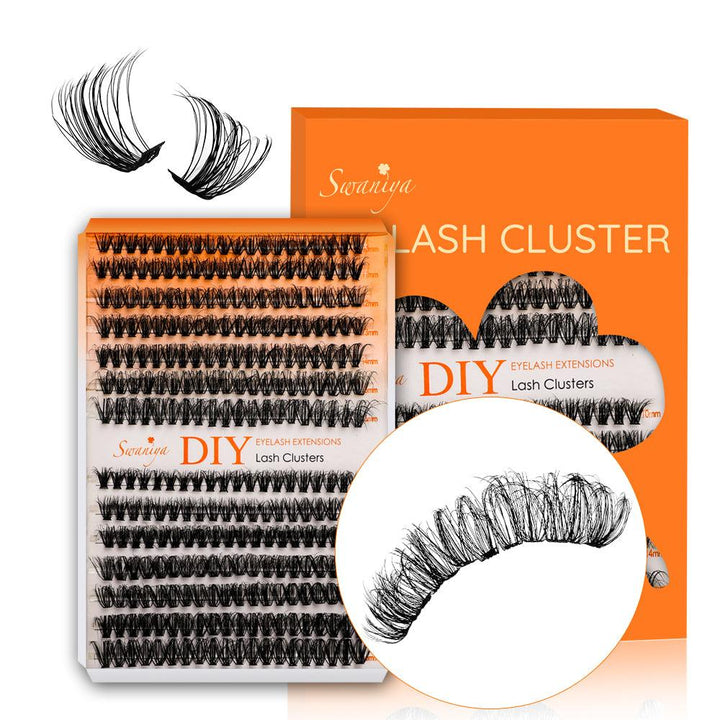 DIY 5D Stereo Fluffy Lash Clusters 30D+40D D curl 10-16MIX - Swaniyalashes