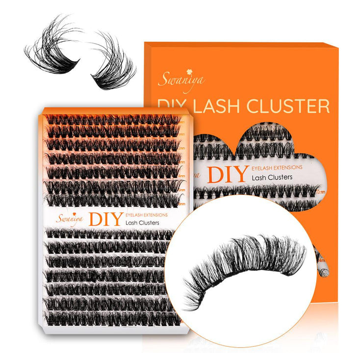 DIY 5D Stereo Fluffy Lash Clusters 50D+60D D curl 10-16MIX - Swaniyalashes