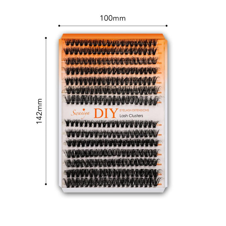 DIY 5D Stereo Fluffy Lash Clusters D curl 10-16MIX - Swaniyalashes