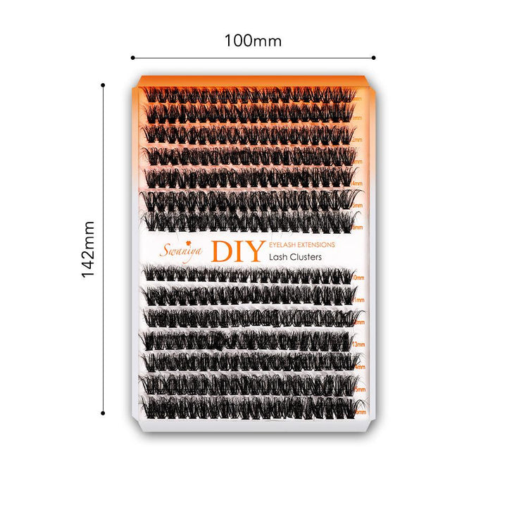 DIY 5D Stereo Fluffy Lash Clusters 50D+60D D curl 10-16MIX - Swaniyalashes