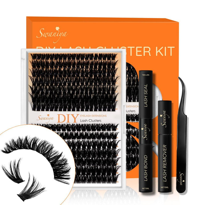 DIY Lash Clusters Kits 80D+100D D curl 10-16MIX - Swaniyalashes