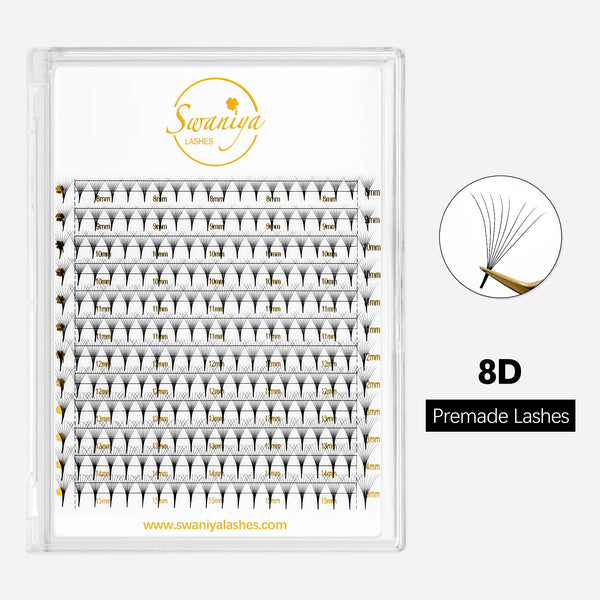 8D Premade Lashes (240 fans) - Swaniyalashes