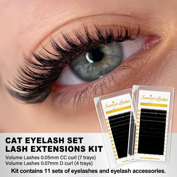 Cat Eye Lash Extensions Kit - Swaniyalashes