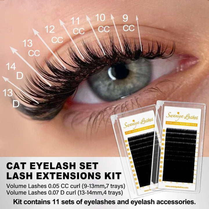 Cat Eye Lash Extensions Kit - Swaniyalashes