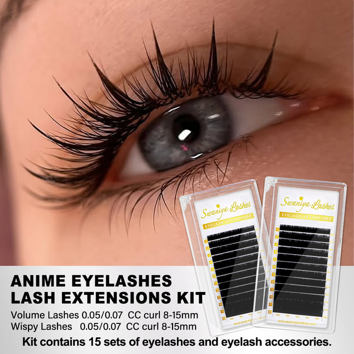 Anime Eyelashes Lash Extensions Kit - Swaniyalashes