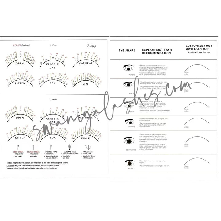Lash Mapping Album for Training - Swaniyalashes