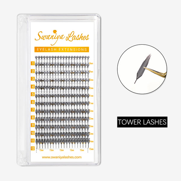 Premade Anime Tower Eyelash Extensions - Swaniyalashes