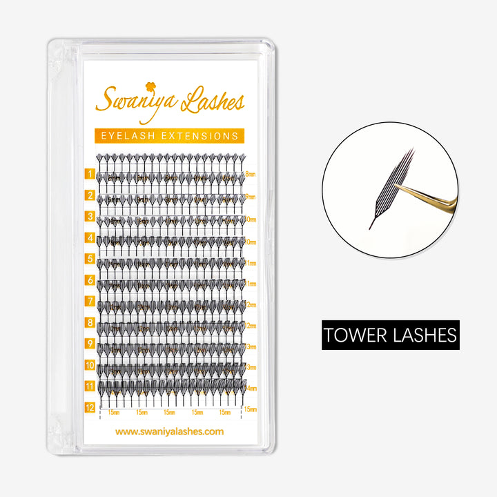 Premade Anime Tower Eyelash Extensions - Swaniyalashes