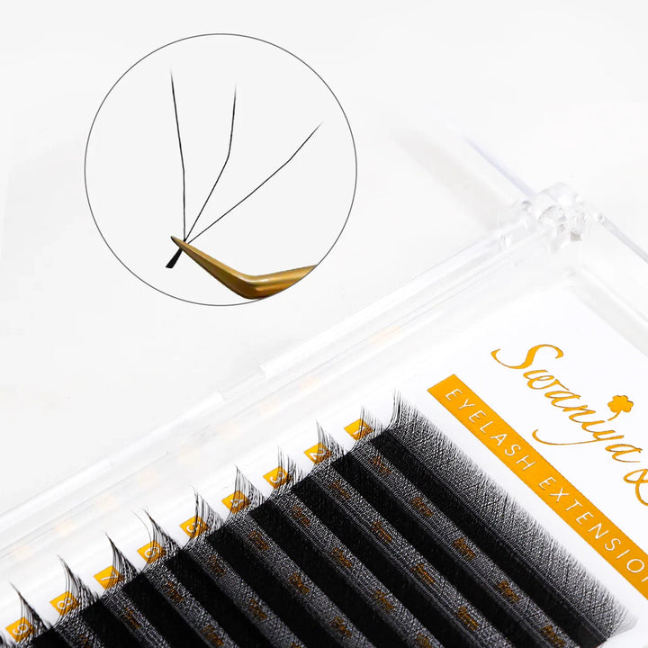 0.07mm 3D W shape Clover Lashes - Swaniyalashes