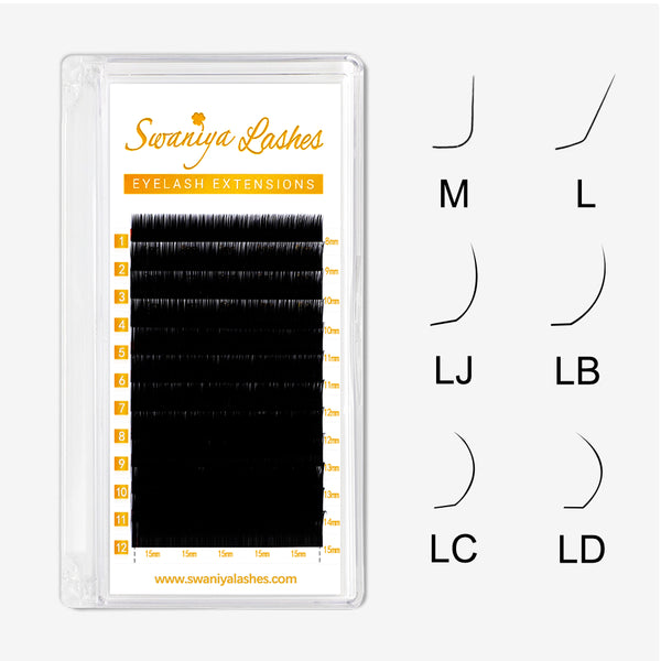 M / L / LJ / LB/ LC / LD Special Curl Eyelash Extensions - Swaniyalashes
