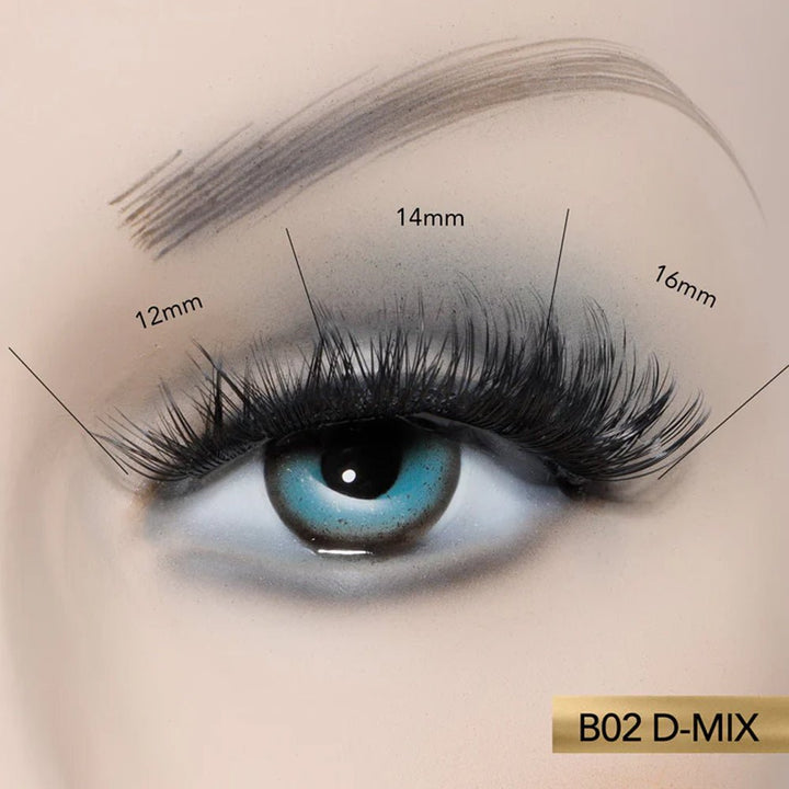 B02 Style DIY Cluster Lash Extensions - Swaniyalashes