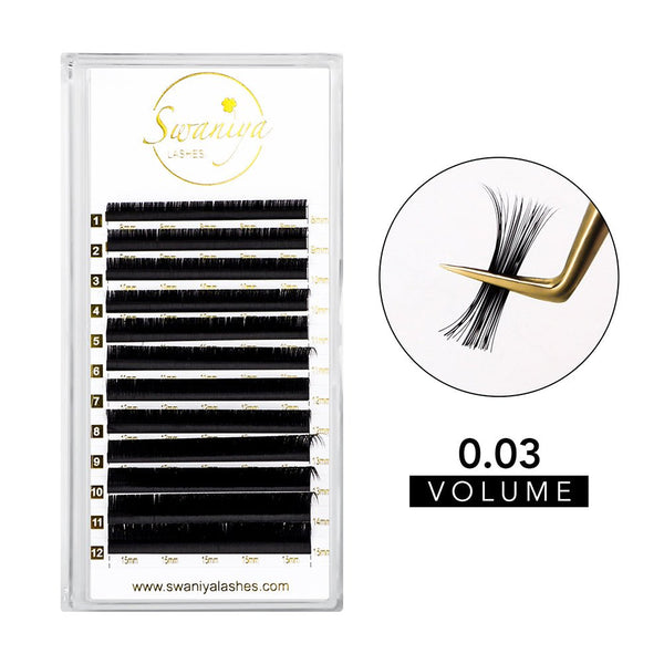 0.03mm Cashmere Mega Volume Eyelash Extensions - Swaniyalashes