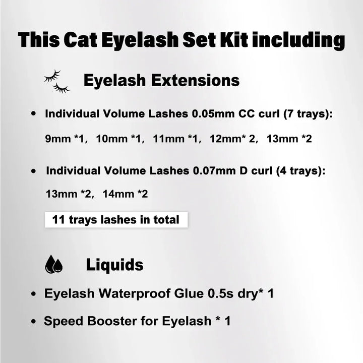 Cat Eye Lash Extensions Kit - Swaniyalashes