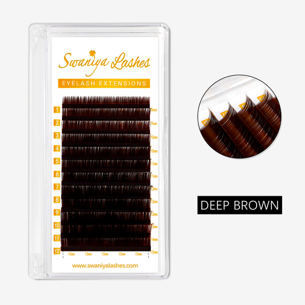 Deep Brown Lashes - Swaniyalashes