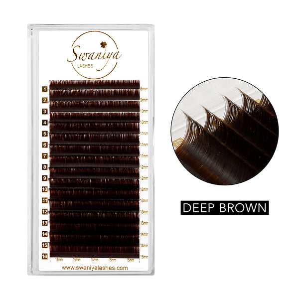 Deep Brown Lashes - Swaniyalashes