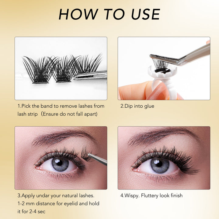 F01 Style DIY Cluster Lash Extensions - Swaniyalashes