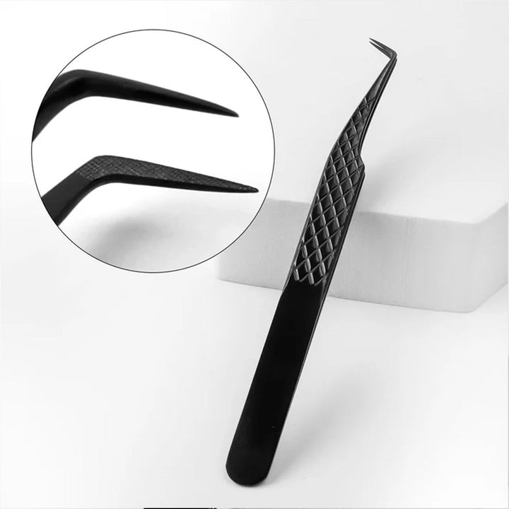 Fiber Tip Tweezers 80 degree F-SWB-02 for Volume Lashes - Swaniyalashes