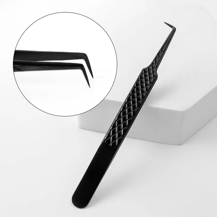 Fiber Tip Tweezers 90 degree F-SWB-01 for Volume Lashes - Swaniyalashes