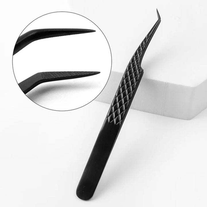 Fiber Tip Tweezers F-SWB-04 for Volume Lashes - Swaniyalashes