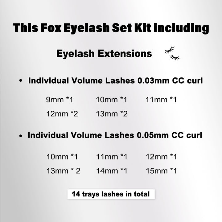Fox Eye Lash Extensions Kit - Swaniyalashes