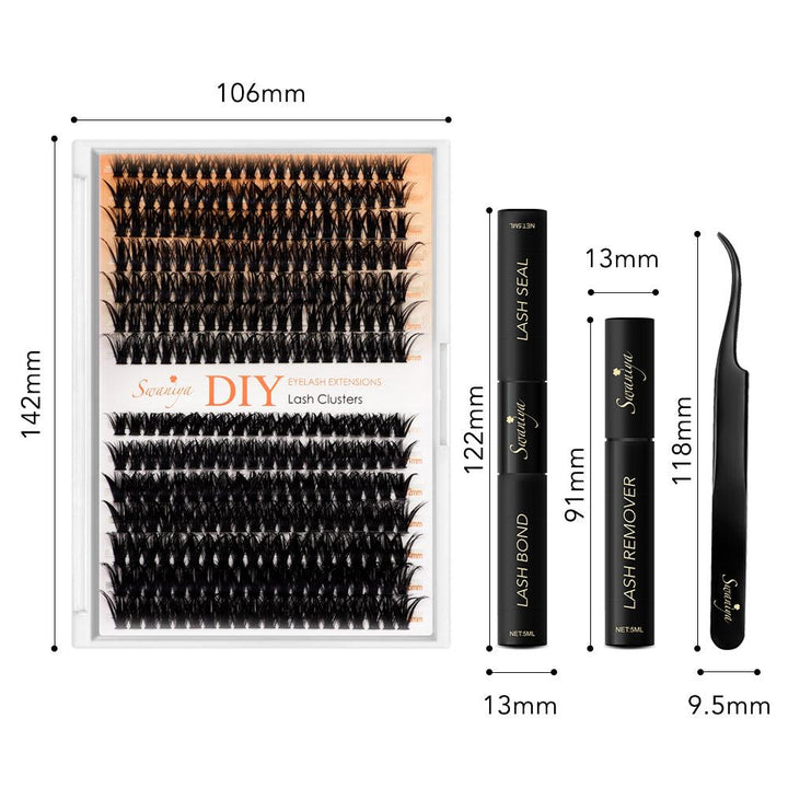 DIY Lash Clusters Kits 50D+60D D curl 10-16MIX - Swaniyalashes