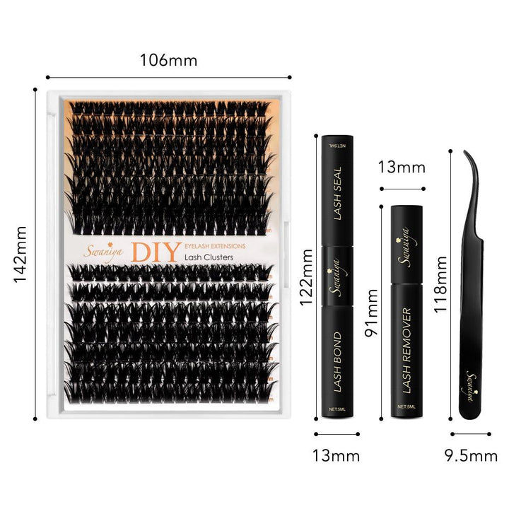 DIY Lash Clusters Kits D curl 10-16MIX - Swaniyalashes