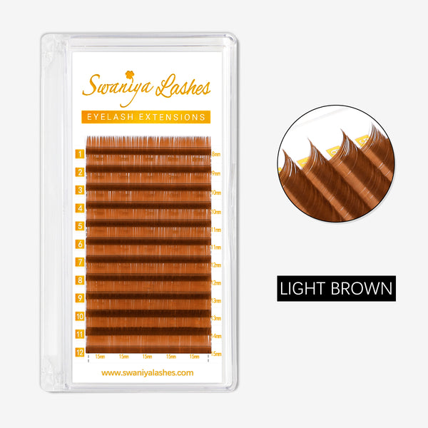 Light Brown Lashes - Swaniyalashes