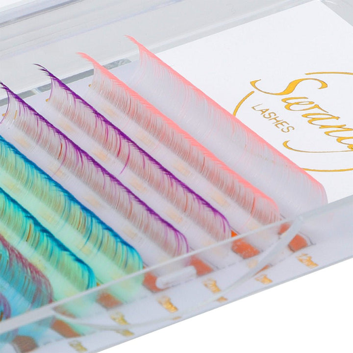 0.07mm Different Color Ombre Lashes - Swaniyalashes