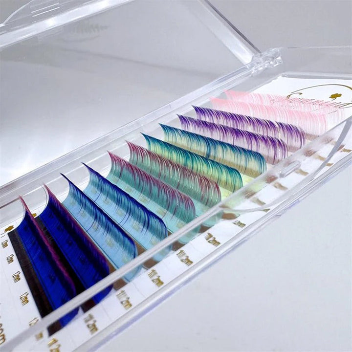 0.07mm Different Color Ombre Lashes - Swaniyalashes