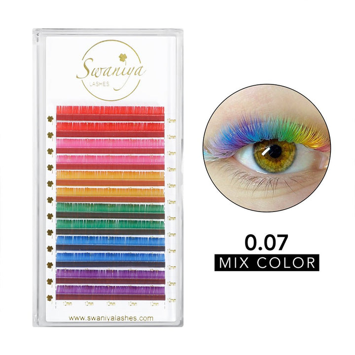 0.07mm Premium Different Color Lashes - Swaniyalashes