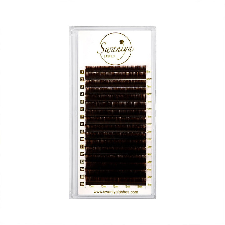 0.07mm Premium Dark Brown Lashes - Swaniyalashes