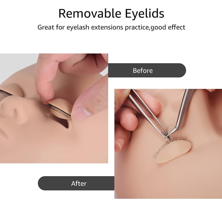 Removable Eyelids Practice Eyelashes Set - Swaniyalashes