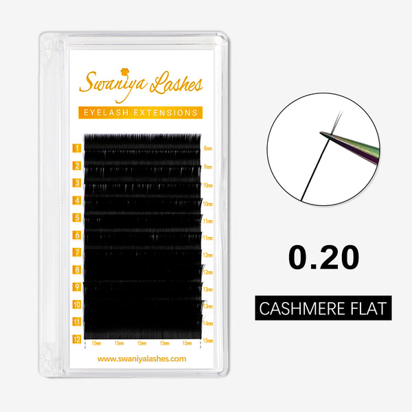 0.20mm Cashmere Soft Flat Eyelash Extensions - Swaniyalashes