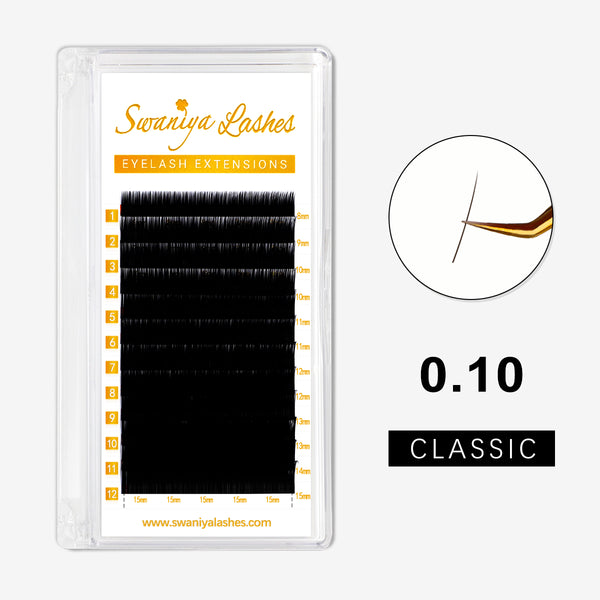 0.10mm Natural Classic Lashes - Swaniyalashes