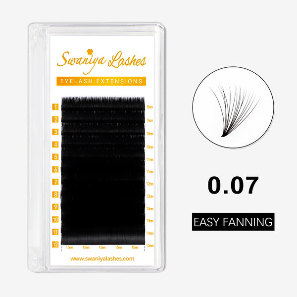 0.07mm Cashmere Easy Fanning Eyelash Extensions - Swaniyalashes