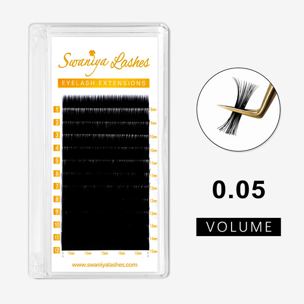 0.05mm Cashmere Russian Volume Eyelash Extensions - Swaniyalashes