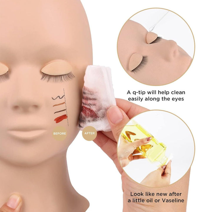 Training Mannequin Head (replacement eyelids) - Swaniyalashes