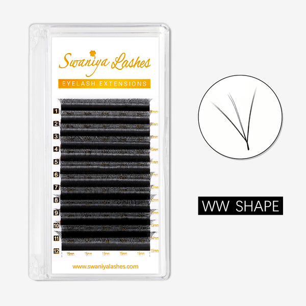WW shape Colver Lashes - Swaniyalashes