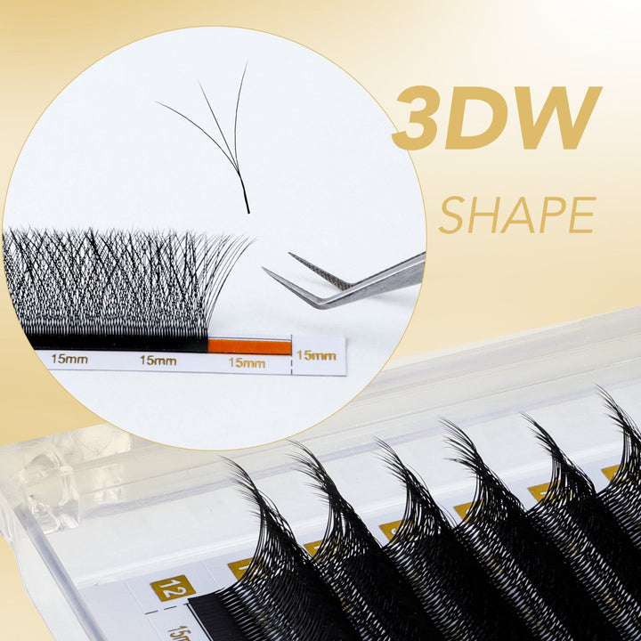 3D W Clover Lashes 0.07（Wholesale） - Swaniyalashes