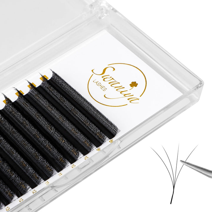 4D W Clover Lashes 0.07（Wholesale） - Swaniyalashes